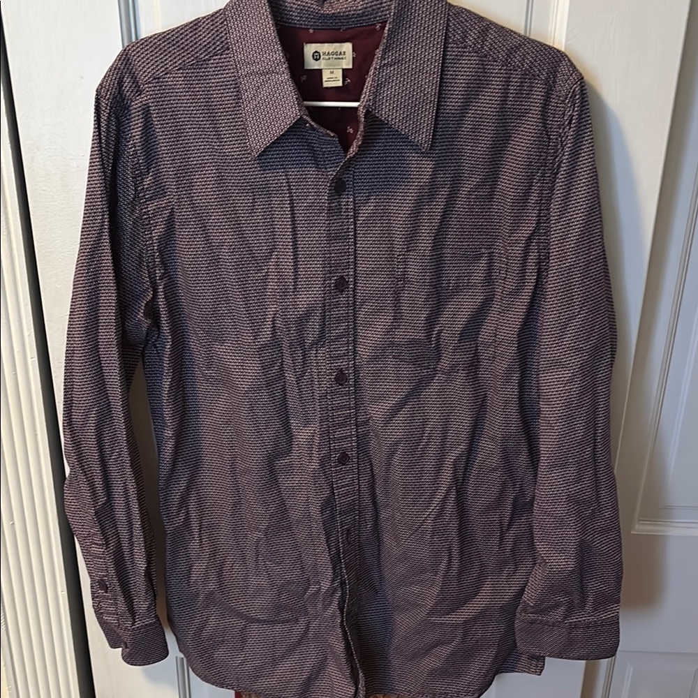 Haggar clothing Men's Purple Shirt
